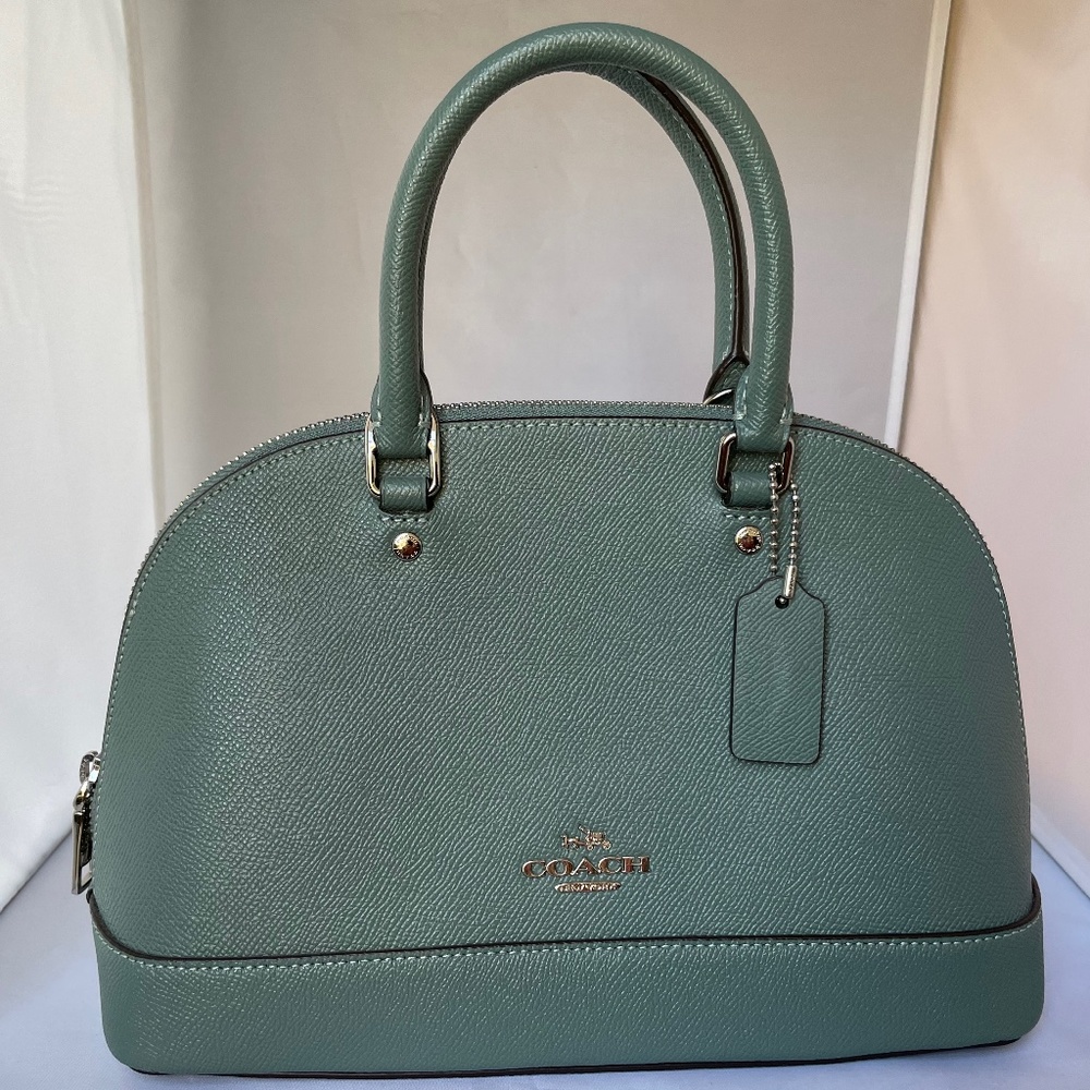 COACH MINI SIERRA SATCHEL IN LIGHT TEAL
